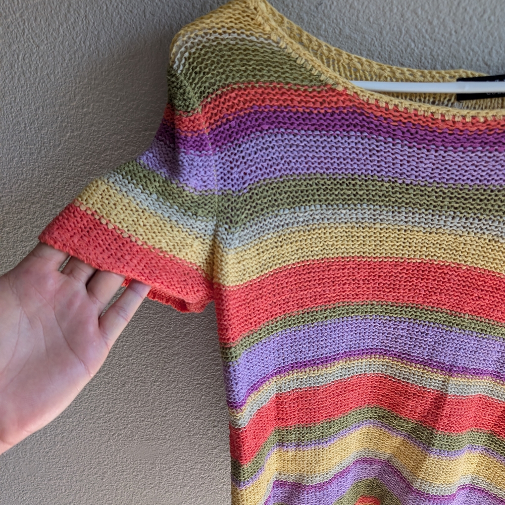 Striped Multicolor Knit Top - Picture 3 of 4